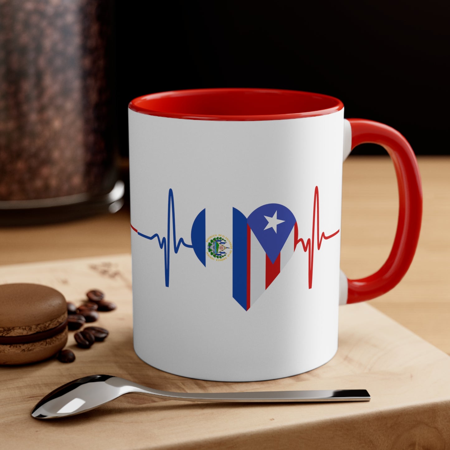 El Salvador and Puerto Rico Mug, 11oz