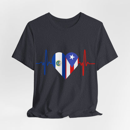 El Salvador and Puerto Rico Short Sleeve Tee