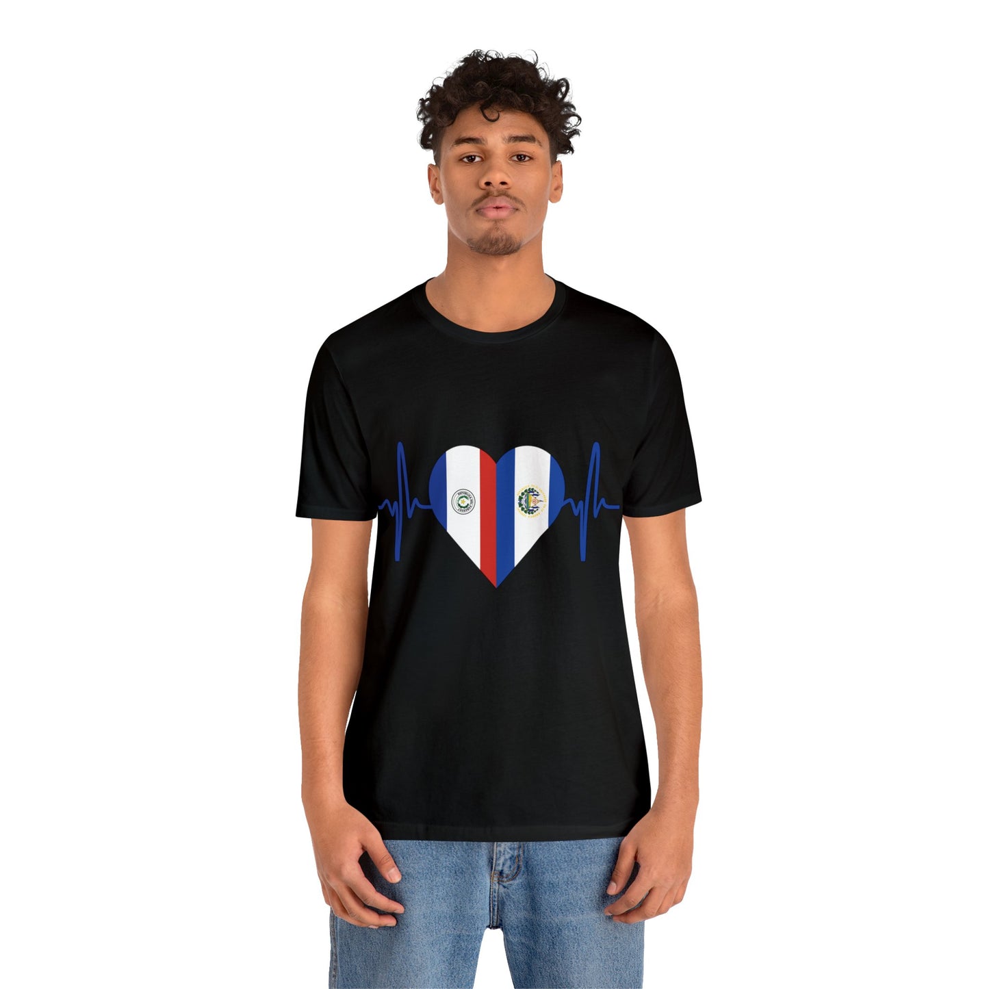 El Salvador & Paraguay Unisex Short Sleeve Tee I Camisa Unisexo manga corta El Salvador y Paraguay