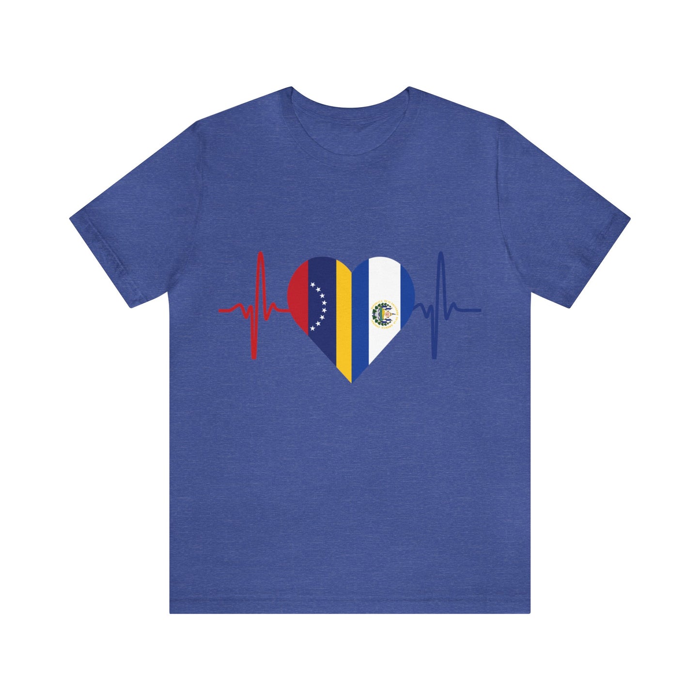El Salvador & Venezuela Unisex Short Sleeve Tee I Camisa Unisexo manga corta El Salvador y Venezuela