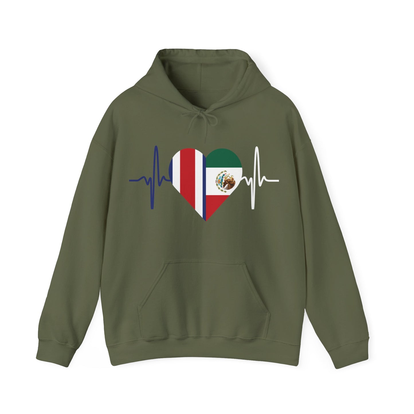 Mexico and Costa Rica Unisex Hooded Sweatshirt I Sudadera Unisexo México and Costa Rica