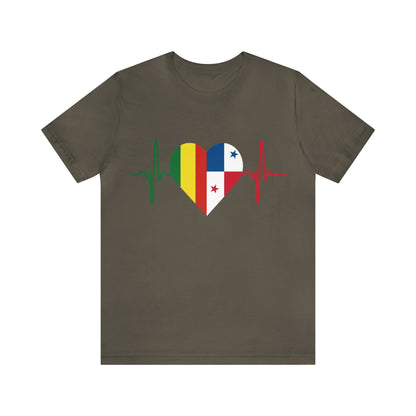 Bolivia & Panama Unisex Short Sleeve Tee, Camisa Unisexo manga corta Bolivia y Panamá