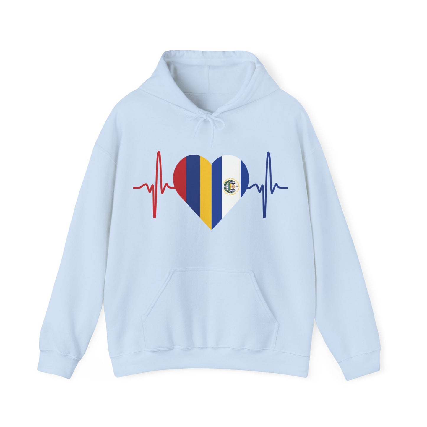 El Salvador & Colombia Unisex Hooded Sweatshirt I Sudadera Unisexo El Salvador y Colombia
