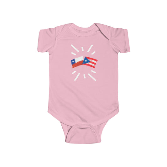 Infant Chile and Puerto Rico Bodysuit