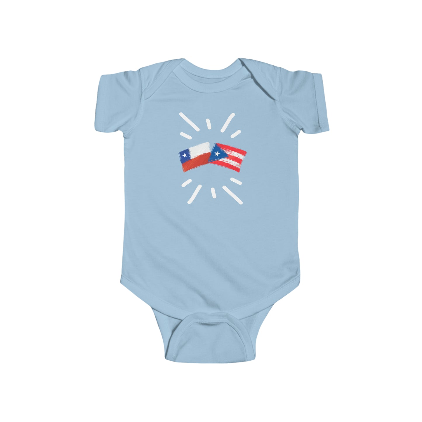 Infant Chile and Puerto Rico Bodysuit