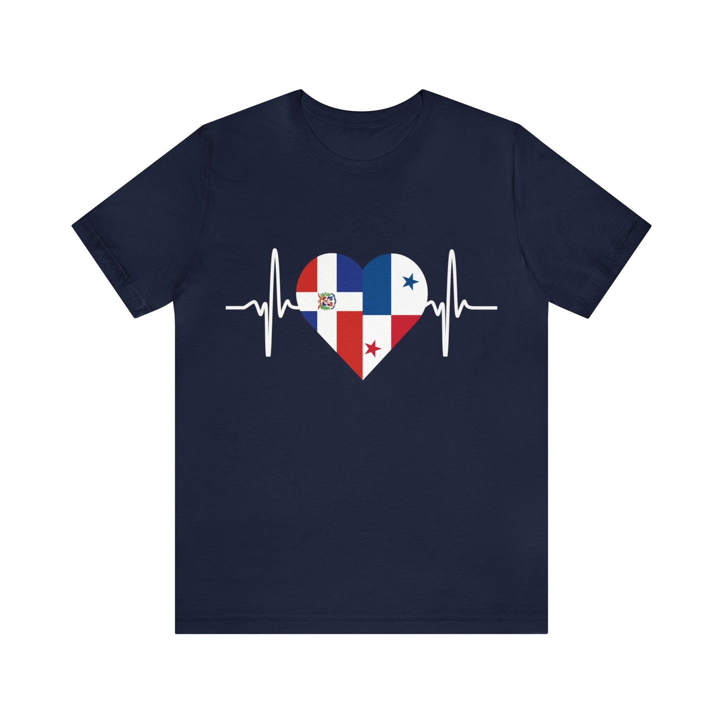 Dominican Republic & Panama Unisex Short Sleeve Tee, Camisa Unisexo manga corta República Dominicana y Panamá
