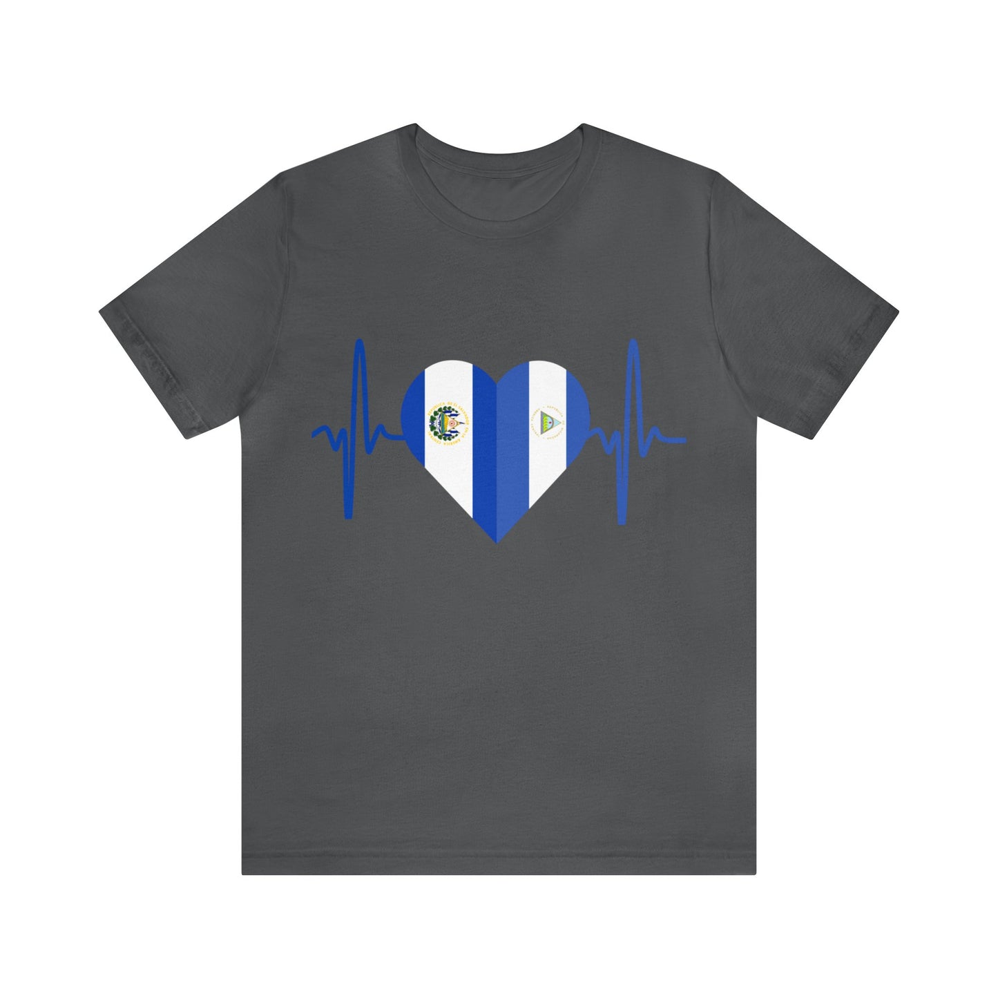 El Salvador & Nicaragua Unisex Short Sleeve Tee I Camisa Unisexo manga corta El Salvador y Nicaragua