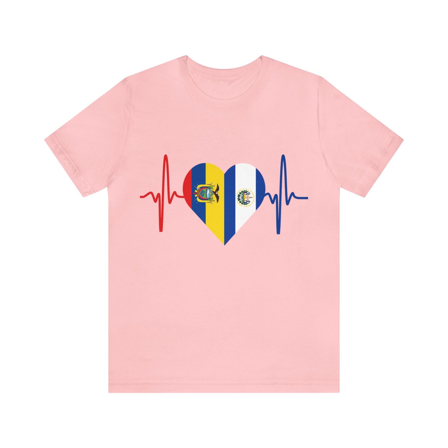 El Salvador & Ecuador Unisex Short Sleeve Tee I Camisa Unisexo manga corta El Salvador y Ecuador