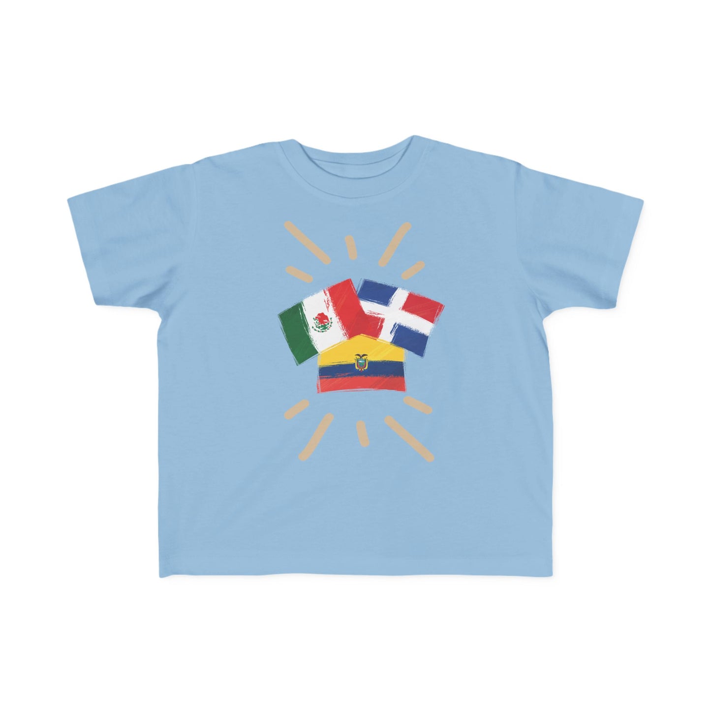 Dominican Republic, Mexico, Ecuador Toddler Tee I Camiseta para Toddler Mexico, República Dominicana y Ecuador