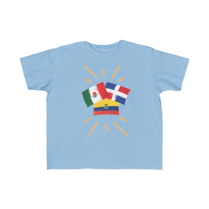 Dominican Republic, Mexico, Ecuador Toddler Tee I Camiseta para Toddler Mexico, República Dominicana y Ecuador