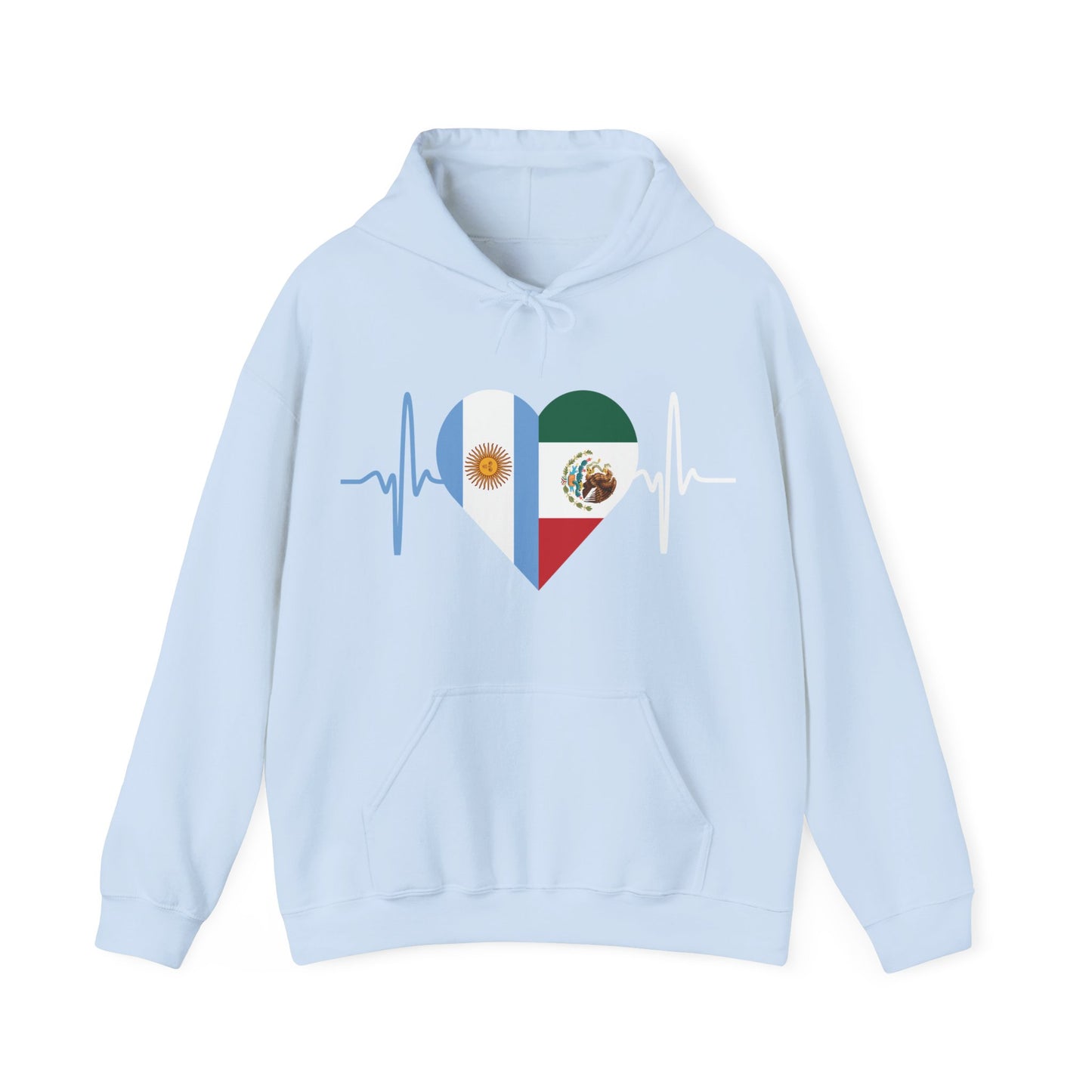 Mexico and Argentina Unisex Hooded Sweatshirt I Sudadera Unisexo México and Argentina