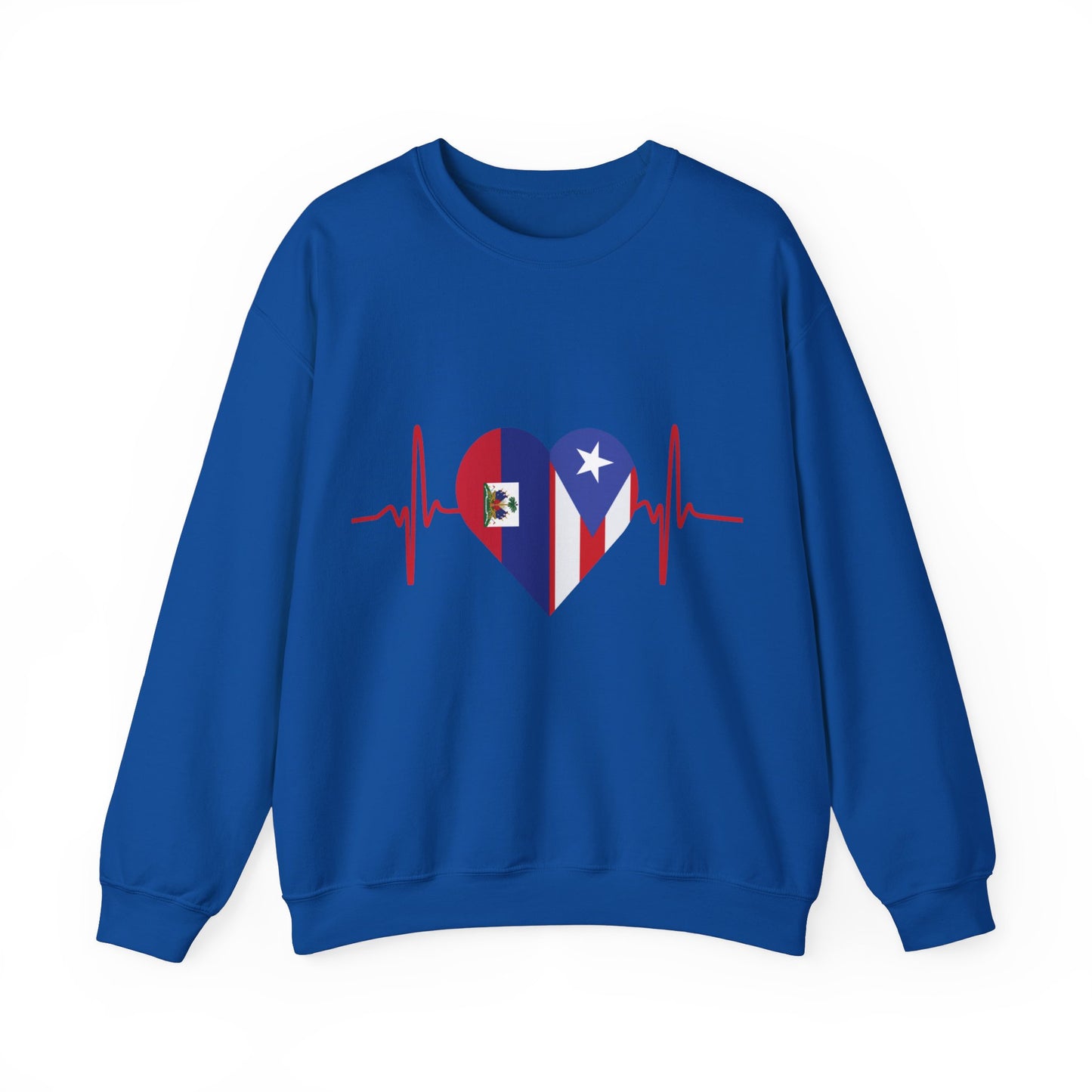 Haití and Puerto Rico Crewneck Sweatshirt I Sudadera Unisex Haití y Puerto Rico