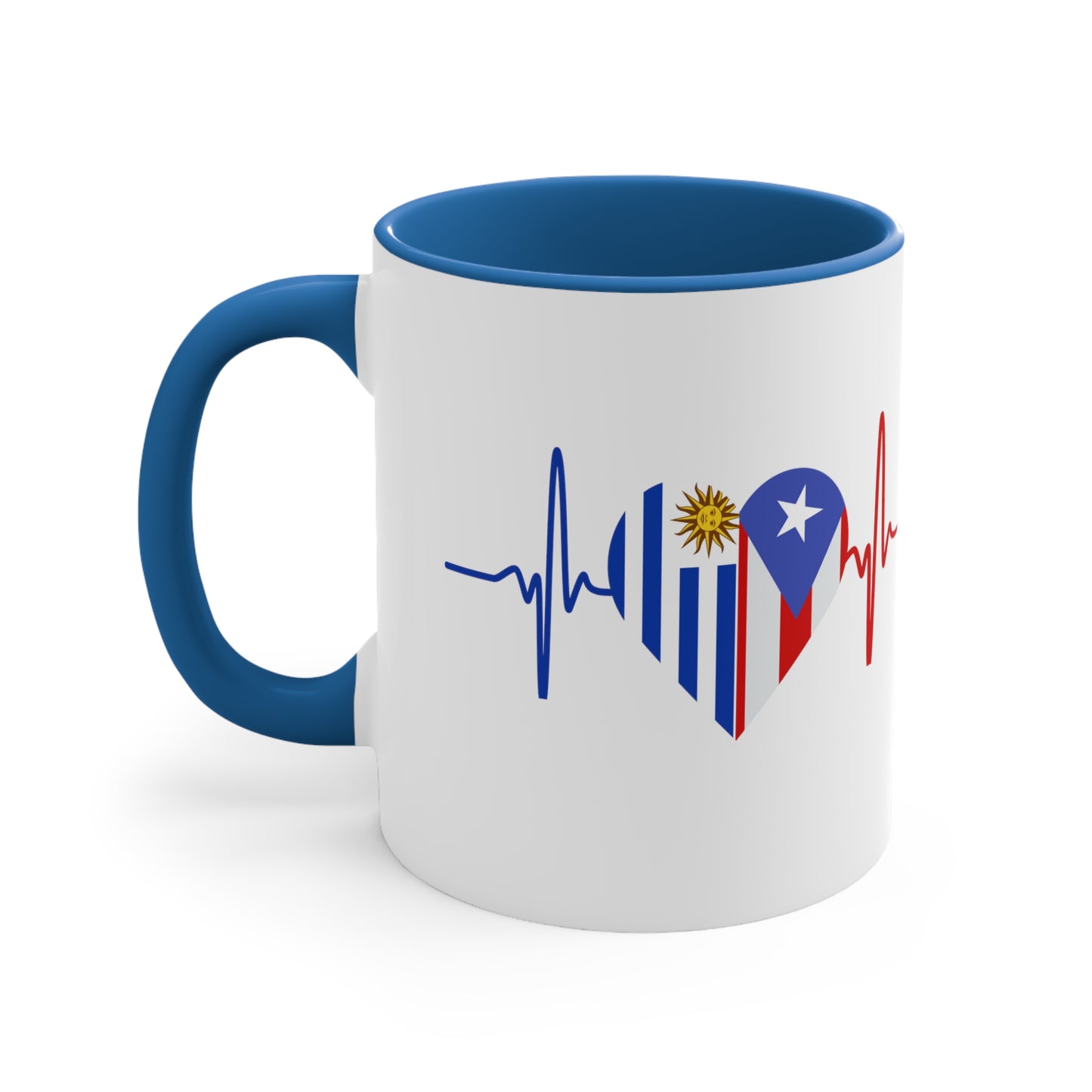 Uruguay and Puerto Rico Mug, 11oz