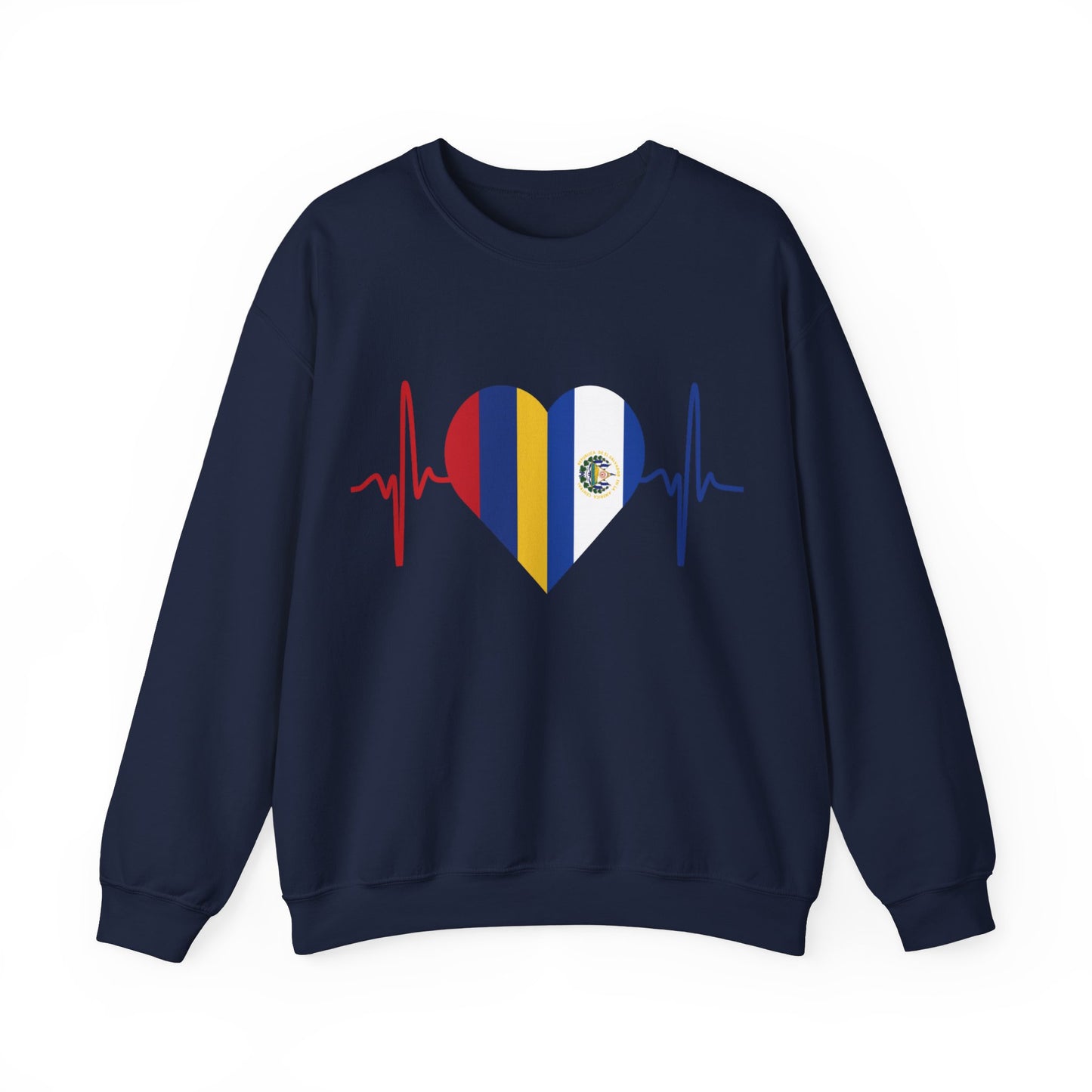 El Salvador & Colombia Unisex Crewneck Sweatshirt I Sudadera Unisexo El Salvador y Colombia