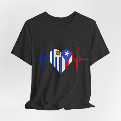 Uruguay and Puerto Rico Short Sleeve Tee