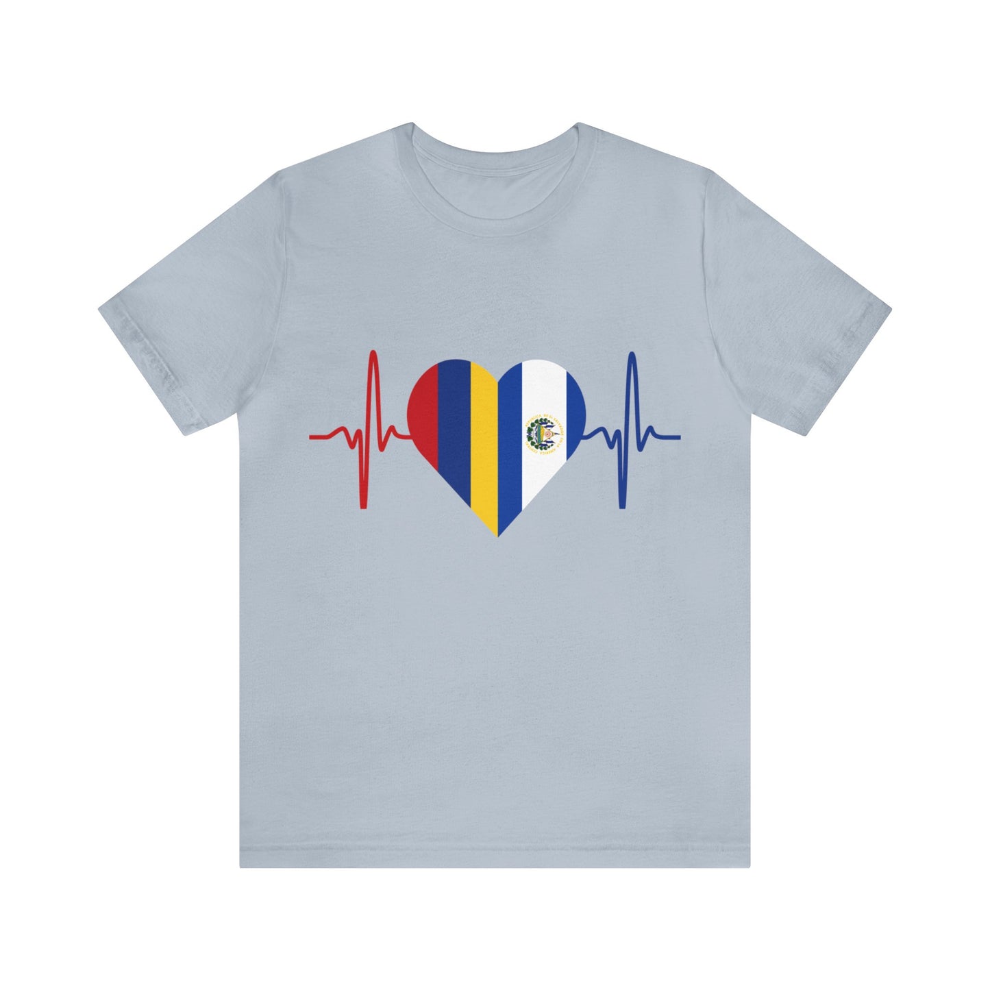 El Salvador & Colombia Unisex Short Sleeve Tee I Camisa Unisexo manga corta El Salvador y Colombia