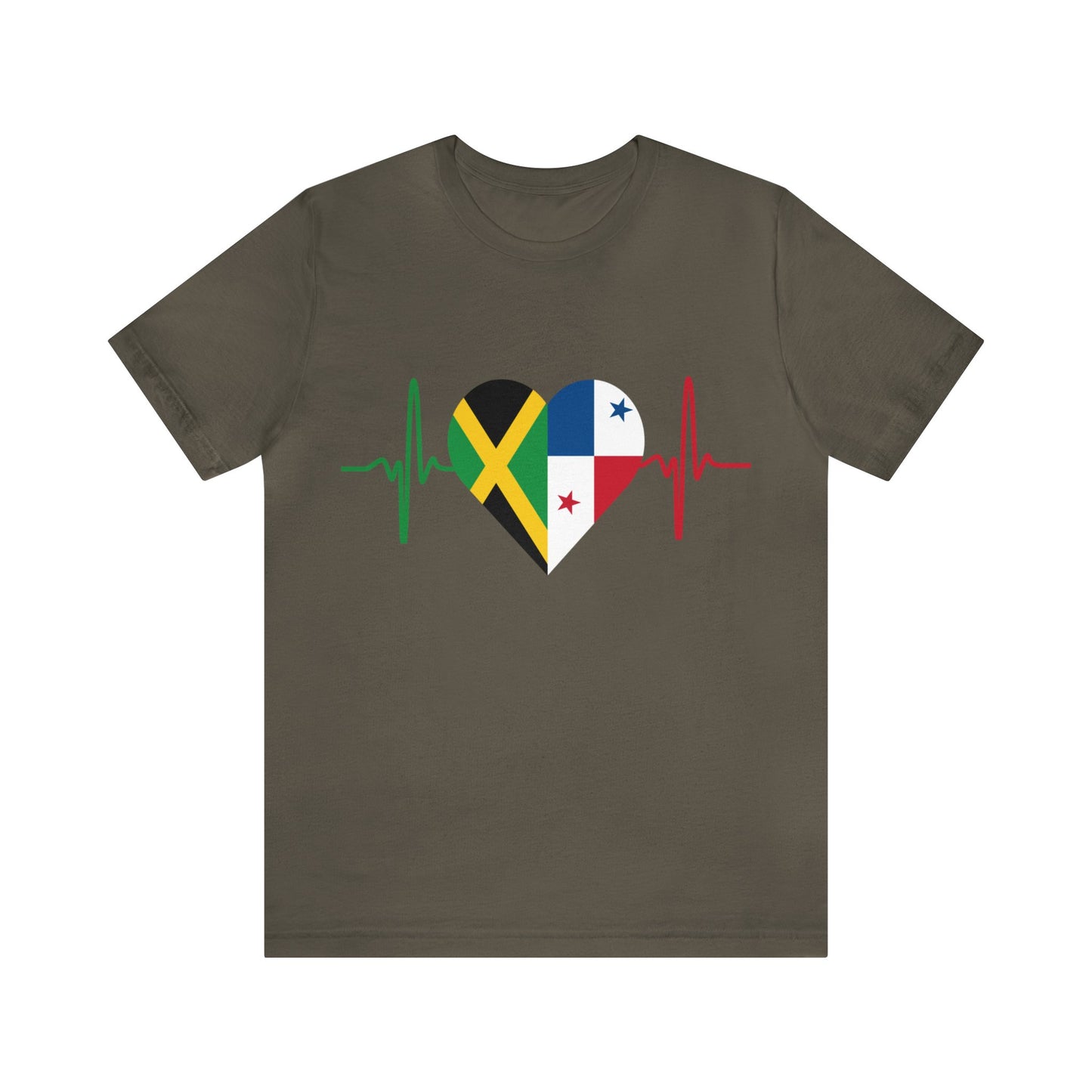 Jamaica & Panama Unisex Short Sleeve Tee, Camisa Unisexo manga corta Jamaica y Panamá