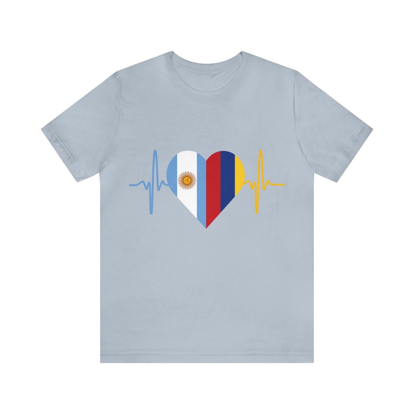 Colombia & Argentina Unisex Short Sleeve Tee I Camisa Unisexo manga corta Colombia y Argentina