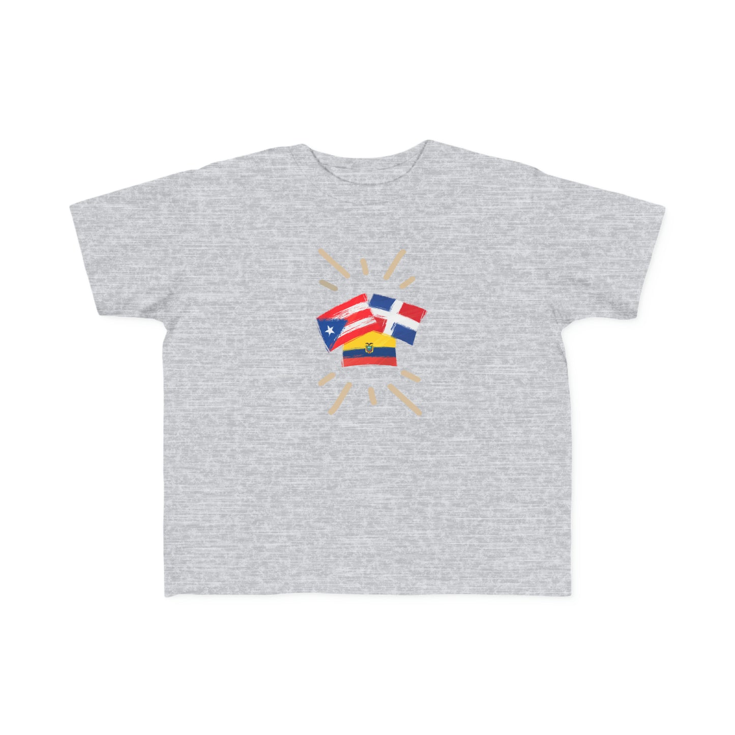 Dominican Republic, Puerto Rico, Ecuador Toddler Tee I Camiseta para Toddler Puerto Rico, República Dominicana y Ecuador