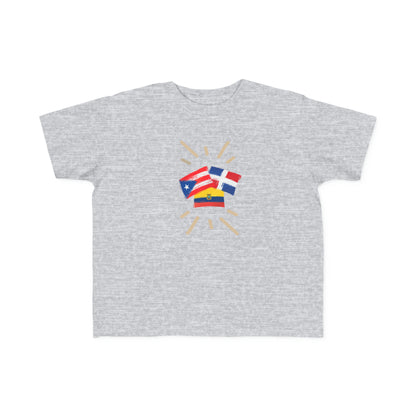 Dominican Republic, Puerto Rico, Ecuador Toddler Tee I Camiseta para Toddler Puerto Rico, República Dominicana y Ecuador