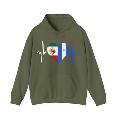 Mexico and Nicaragua Unisex Hooded Sweatshirt I Sudadera Unisexo México and Nicaragua