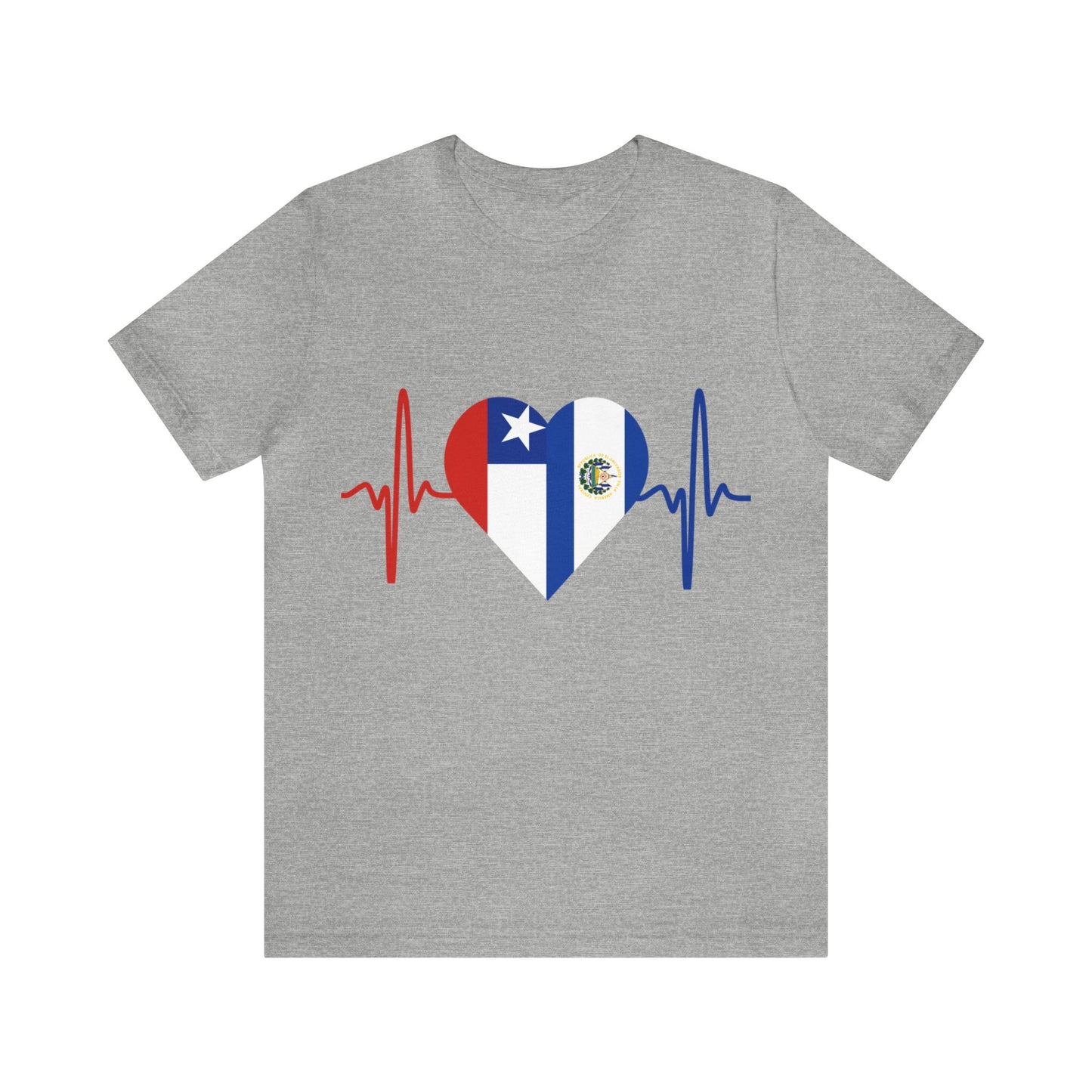 El Salvador & Chile Unisex Short Sleeve Tee I Camisa Unisexo manga corta El Salvador y Chile