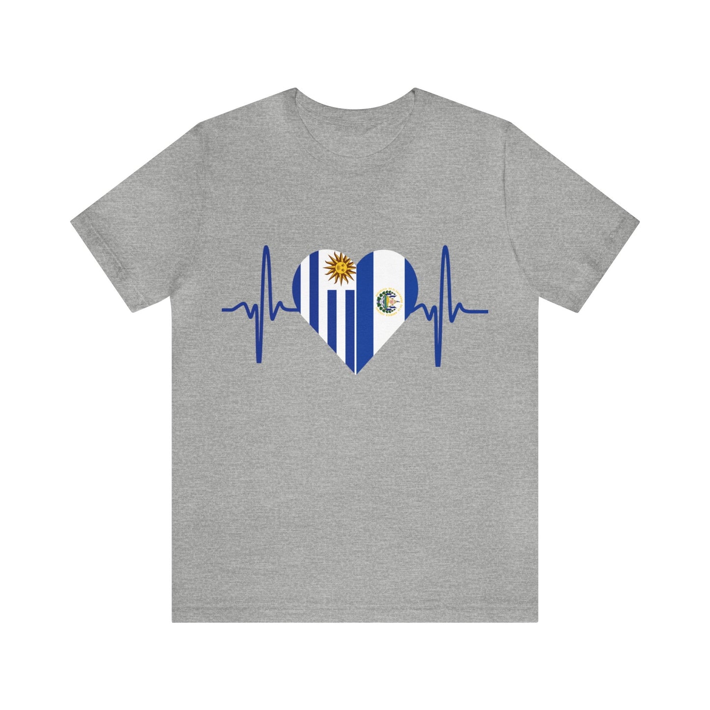 El Salvador & Uruguay Unisex Short Sleeve Tee I Camisa Unisexo manga corta El Salvador y Uruguay