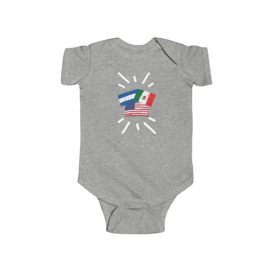 Infant México, Honduras and United State Bodysuit I Camiseta de bebé México, Honduras y Estados Unidos