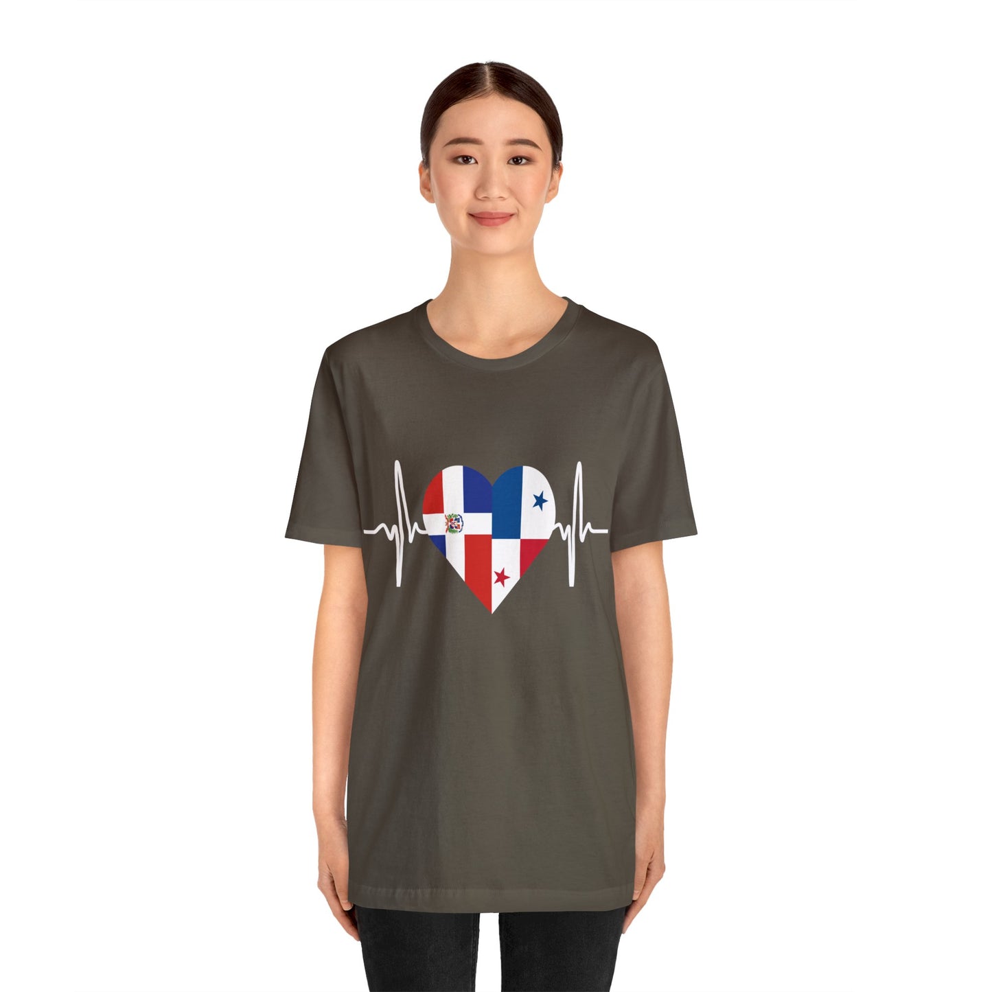 Dominican Republic & Panama Unisex Short Sleeve Tee, Camisa Unisexo manga corta República Dominicana y Panamá