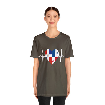 Dominican Republic & Panama Unisex Short Sleeve Tee, Camisa Unisexo manga corta República Dominicana y Panamá