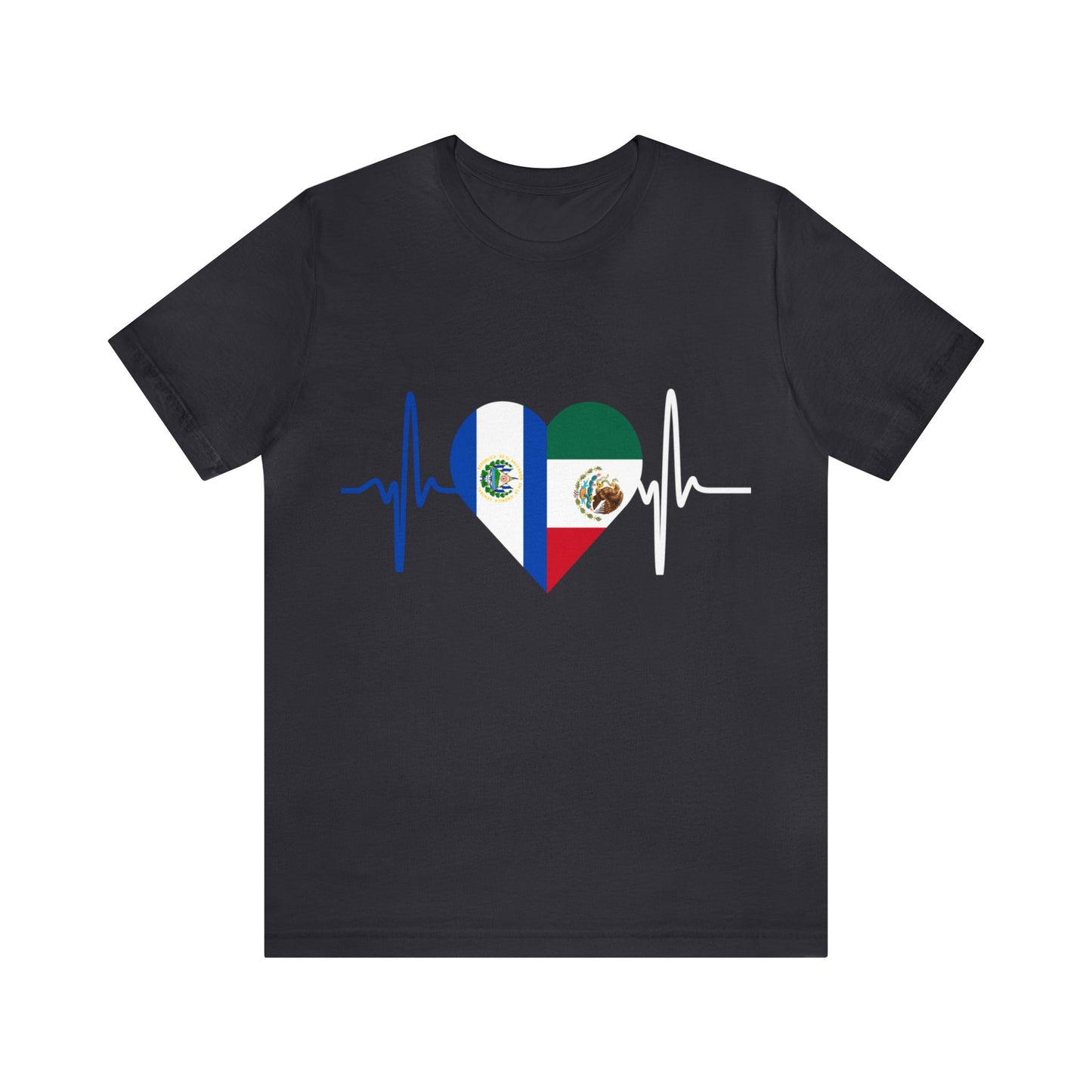 El Salvador and Mexico Short Sleeve Tee  I Camisa Unisexo manga corta El Salvador y México
