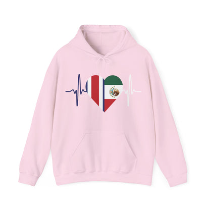 Mexico and Costa Rica Unisex Hooded Sweatshirt I Sudadera Unisexo México and Costa Rica