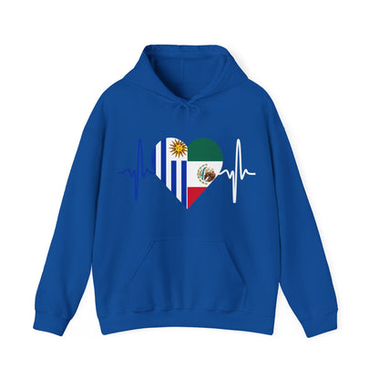 Mexico and Uruguay Hooded Sweatshirt I Sudadera Unisexo México y Uruguay