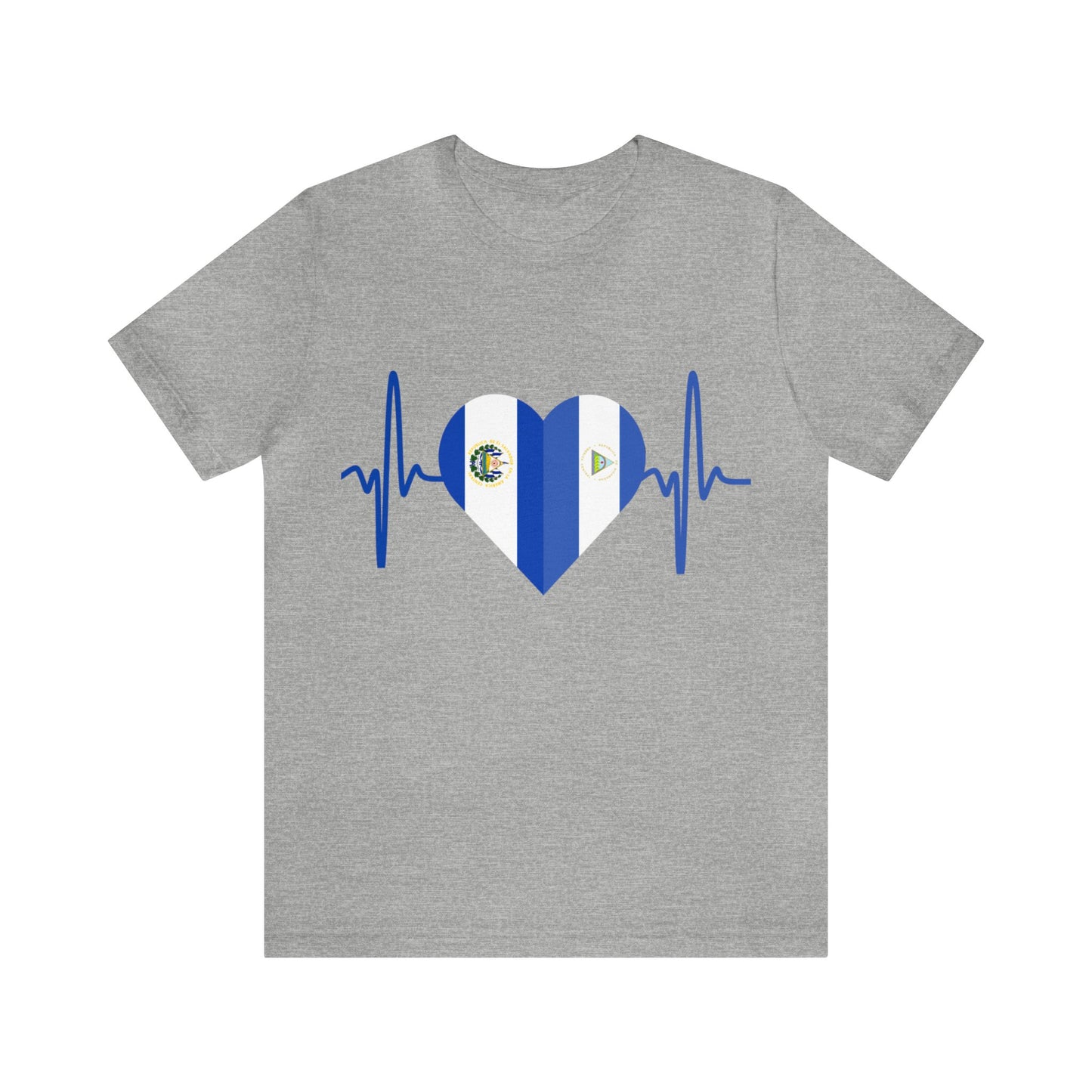El Salvador & Nicaragua Unisex Short Sleeve Tee I Camisa Unisexo manga corta El Salvador y Nicaragua