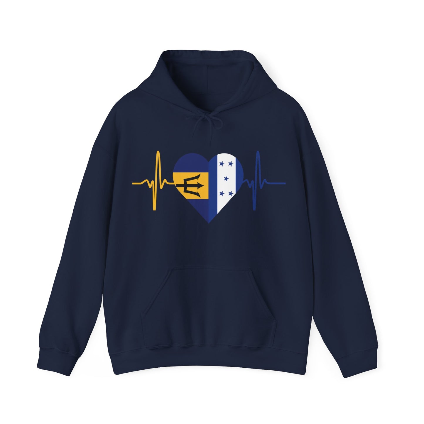 Barbados and Honduras Unisex Hooded Sweatshirt I Sudadera Unisexo Barbados y Honduras