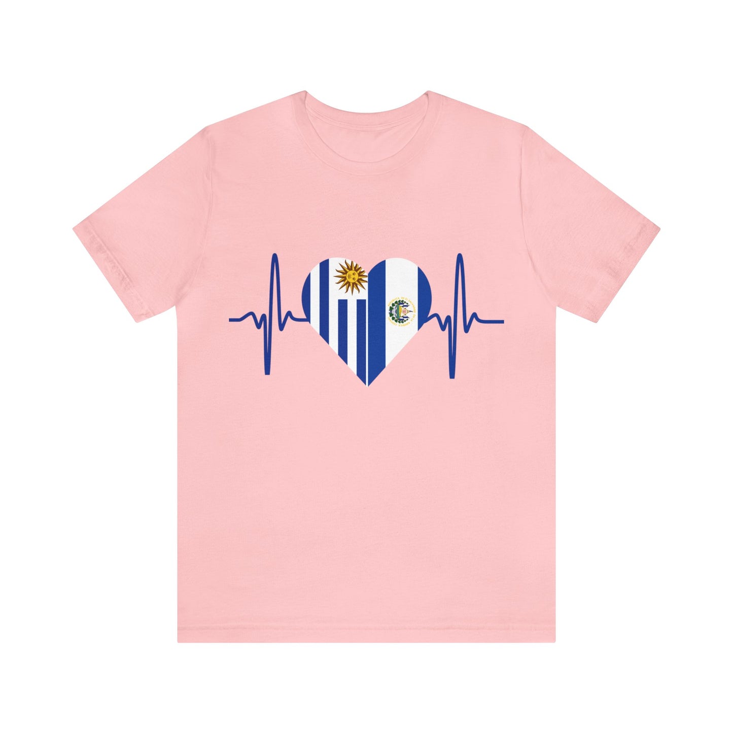 El Salvador & Uruguay Unisex Short Sleeve Tee I Camisa Unisexo manga corta El Salvador y Uruguay