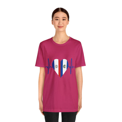 El Salvador & Paraguay Unisex Short Sleeve Tee I Camisa Unisexo manga corta El Salvador y Paraguay