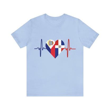 Dominican Republic & Sint Maarten Unisex Short Sleeve Tee I Camisa Unisexo manga corta