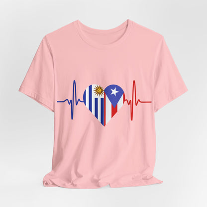 Uruguay and Puerto Rico Short Sleeve Tee