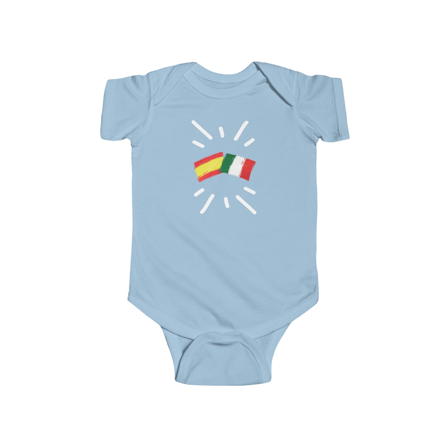 Infant Spain and Italy Bodysuit I Camiseta de bebé España y Italia