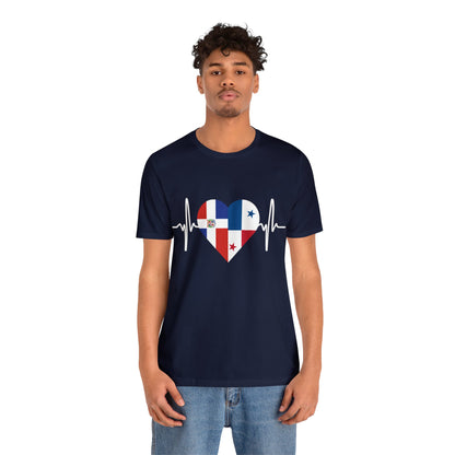 Dominican Republic & Panama Unisex Short Sleeve Tee, Camisa Unisexo manga corta República Dominicana y Panamá