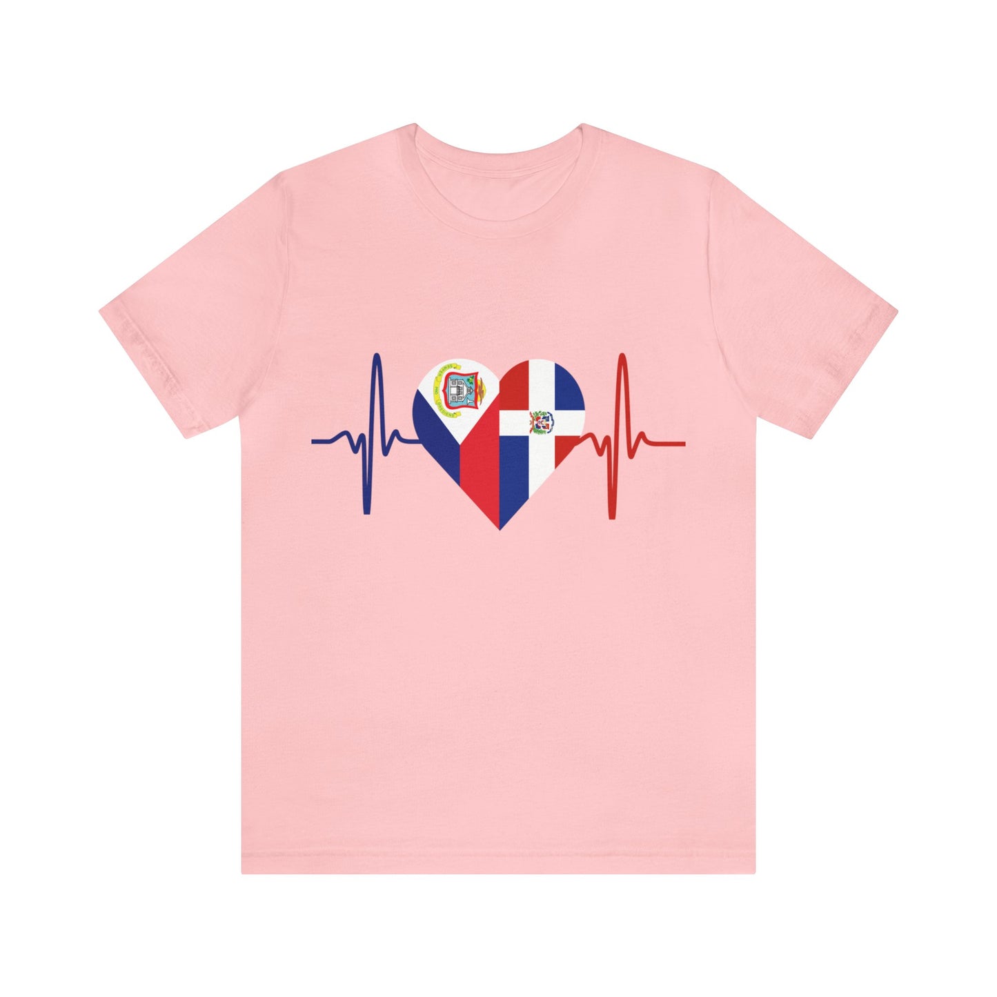 Dominican Republic & Sint Maarten Unisex Short Sleeve Tee I Camisa Unisexo manga corta