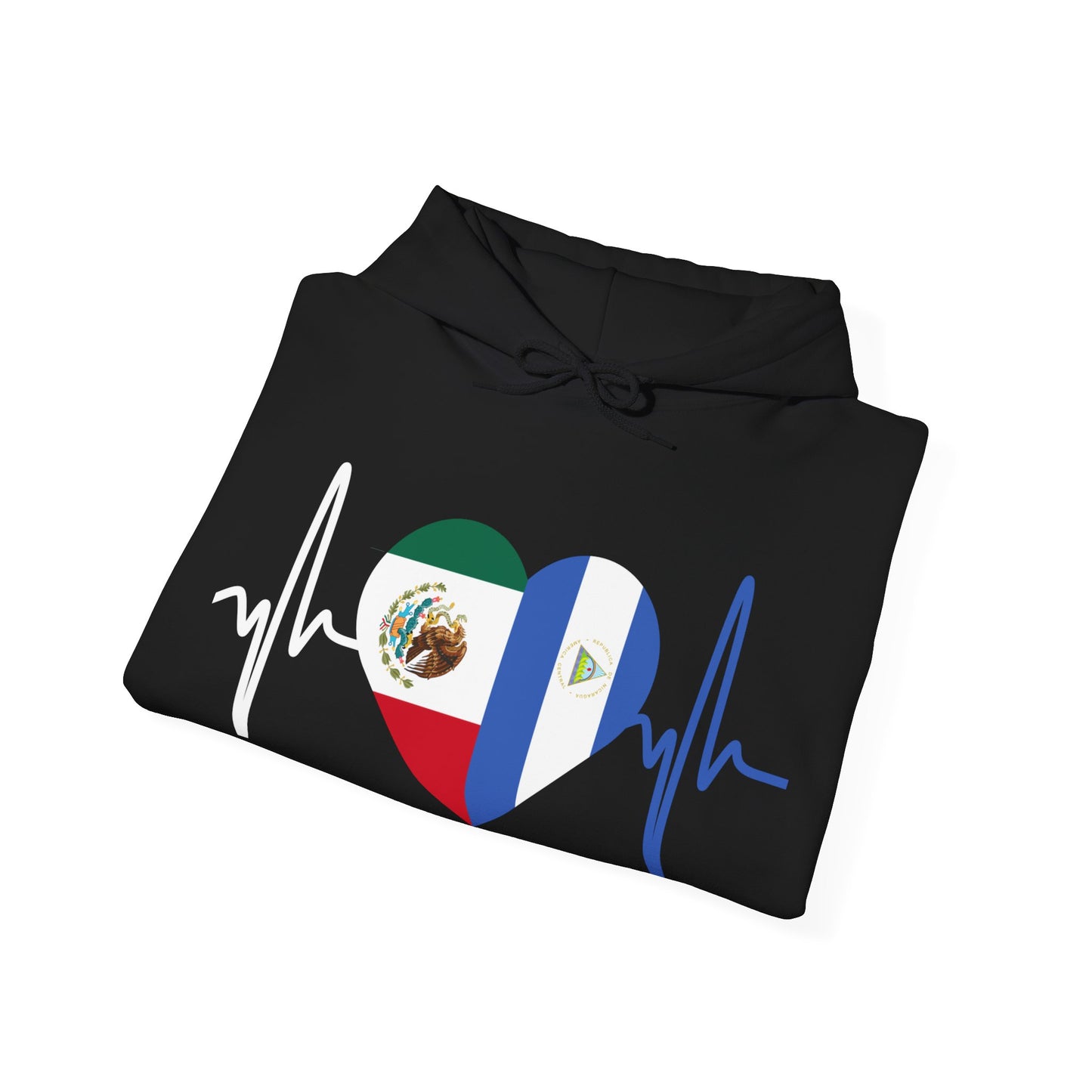 Mexico and Nicaragua Unisex Hooded Sweatshirt I Sudadera Unisexo México and Nicaragua