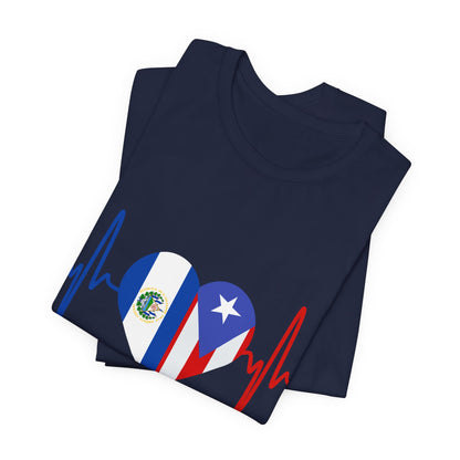 El Salvador and Puerto Rico Short Sleeve Tee