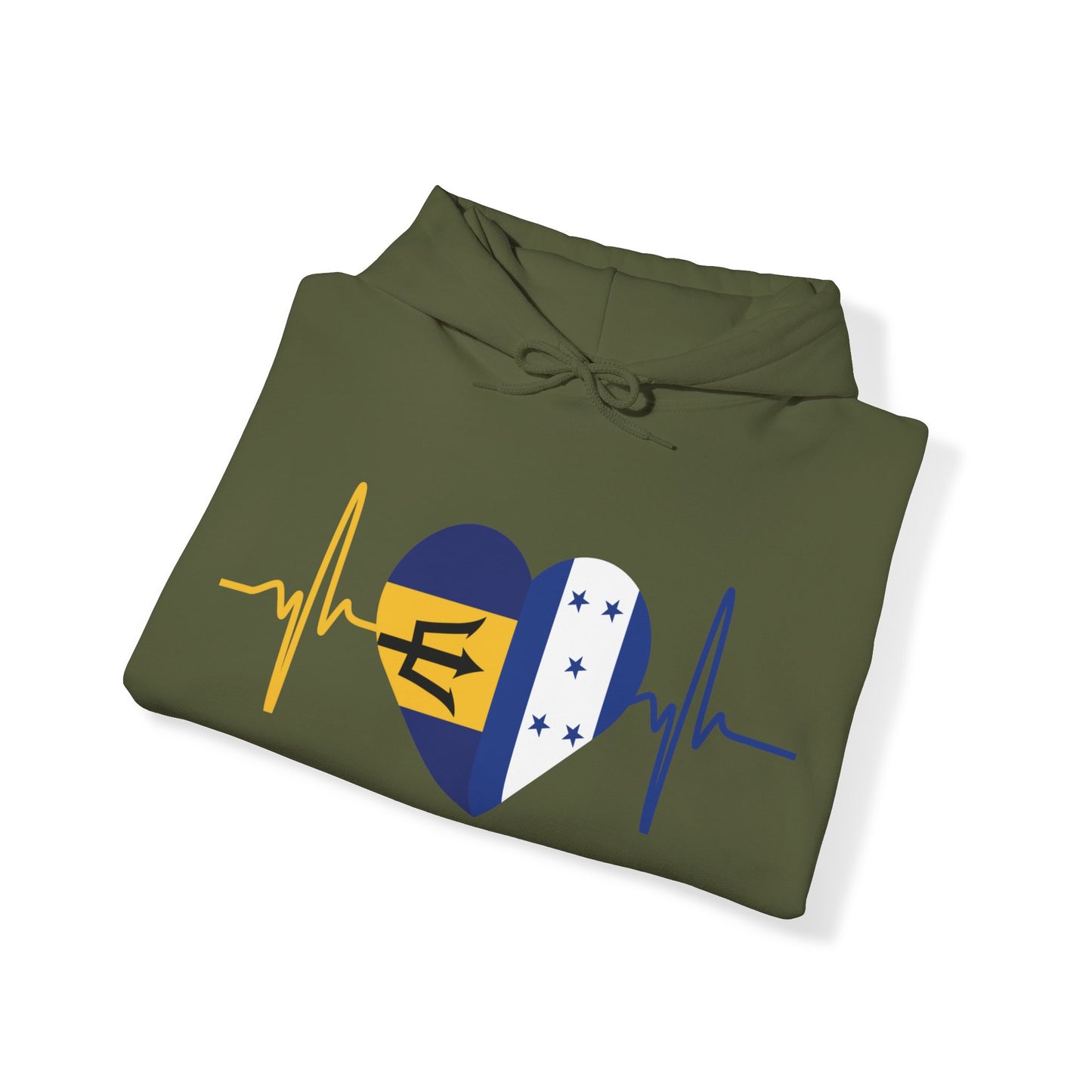 Barbados and Honduras Unisex Hooded Sweatshirt I Sudadera Unisexo Barbados y Honduras