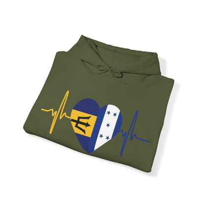 Barbados and Honduras Unisex Hooded Sweatshirt I Sudadera Unisexo Barbados y Honduras