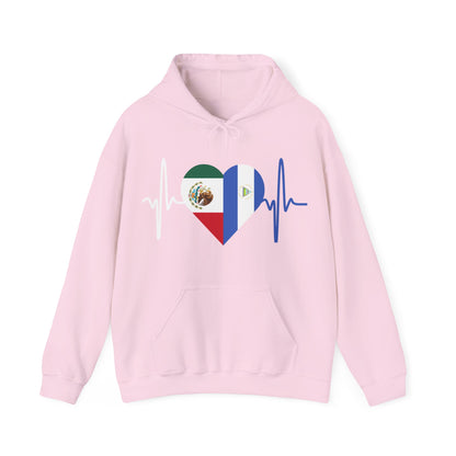 Mexico and Nicaragua Unisex Hooded Sweatshirt I Sudadera Unisexo México and Nicaragua
