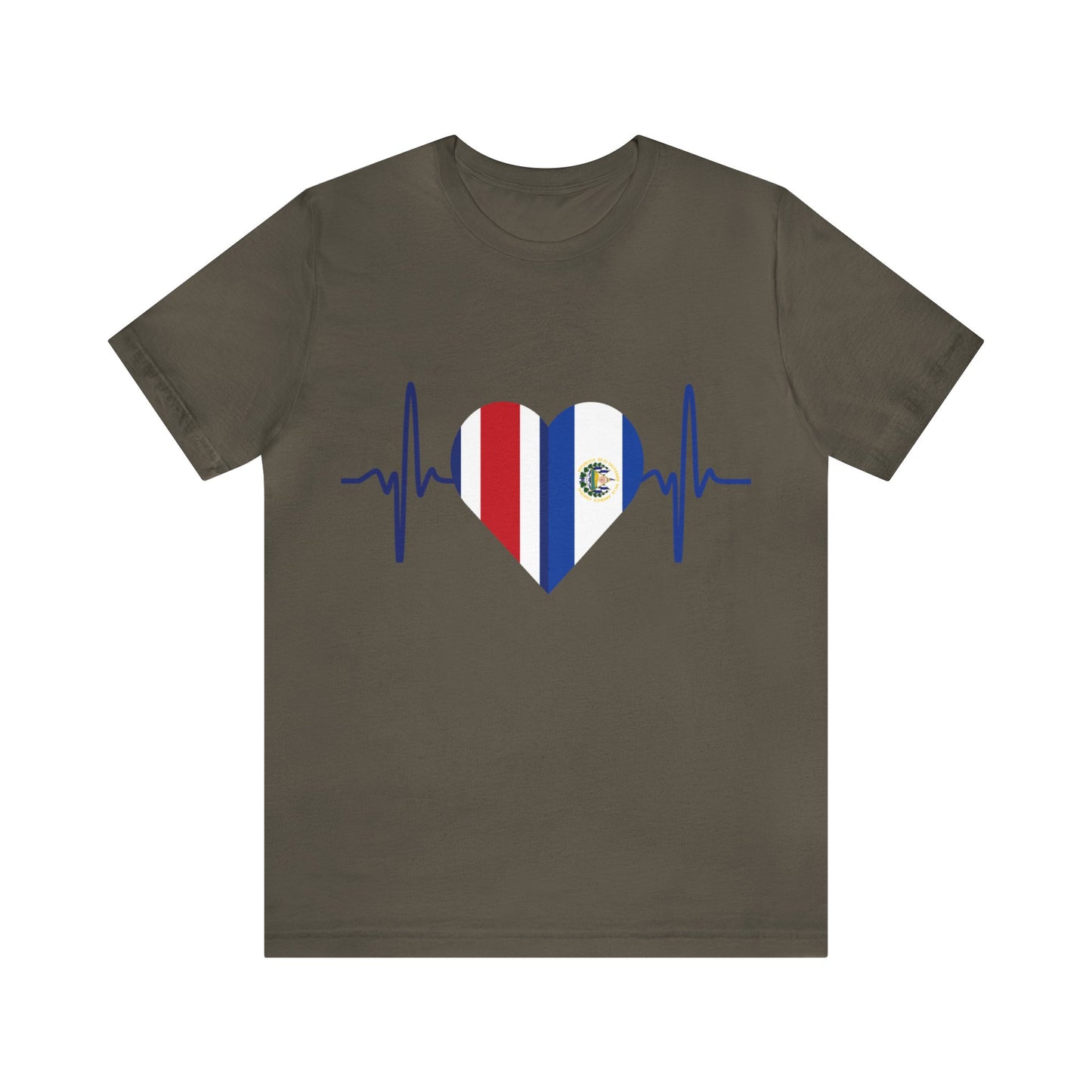 El Salvador & Costa Rica Unisex Short Sleeve Tee I Camisa Unisexo manga corta El Salvador y Costa Rica I Cultura Salvadoreña y Costarricense