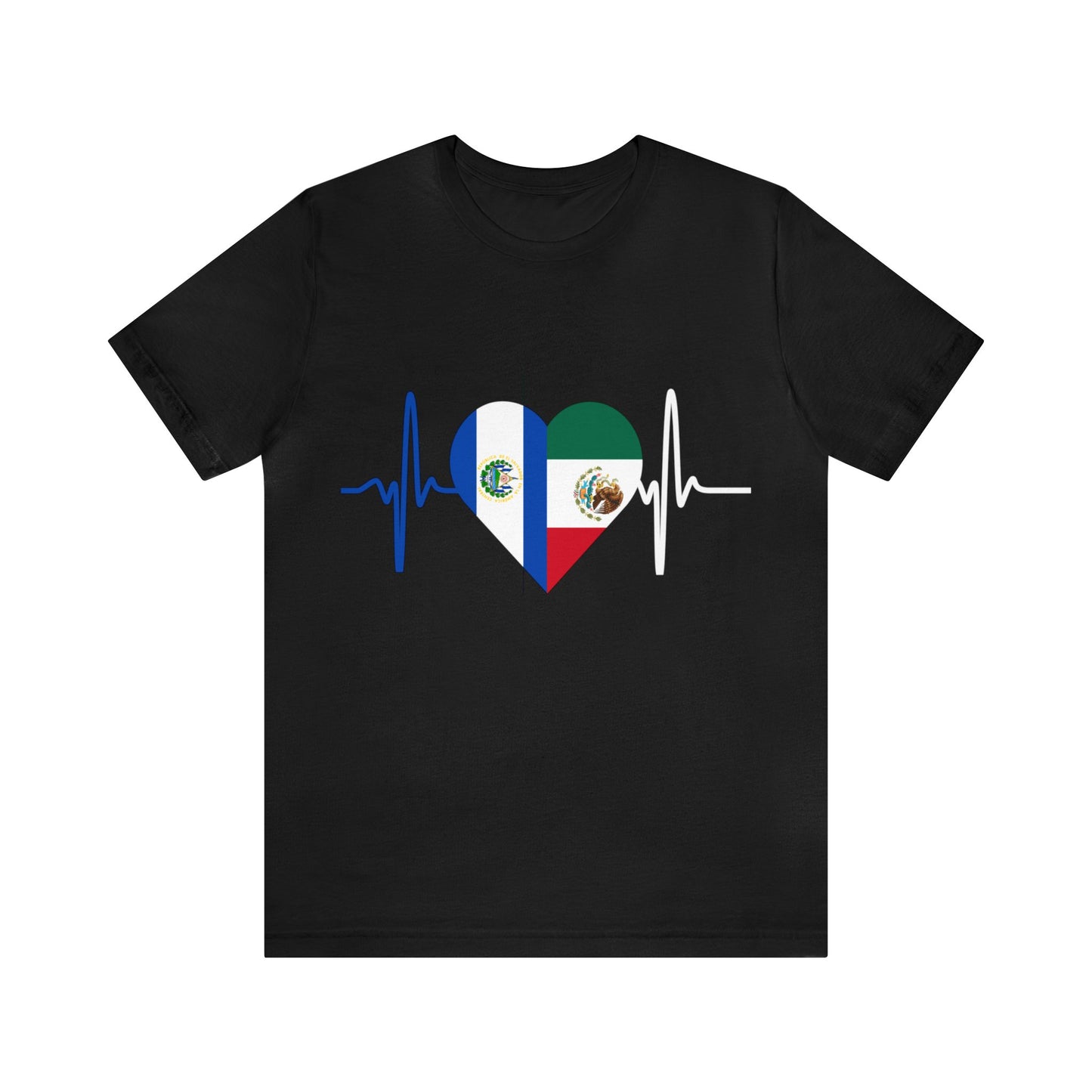 El Salvador and Mexico Short Sleeve Tee  I Camisa Unisexo manga corta El Salvador y México