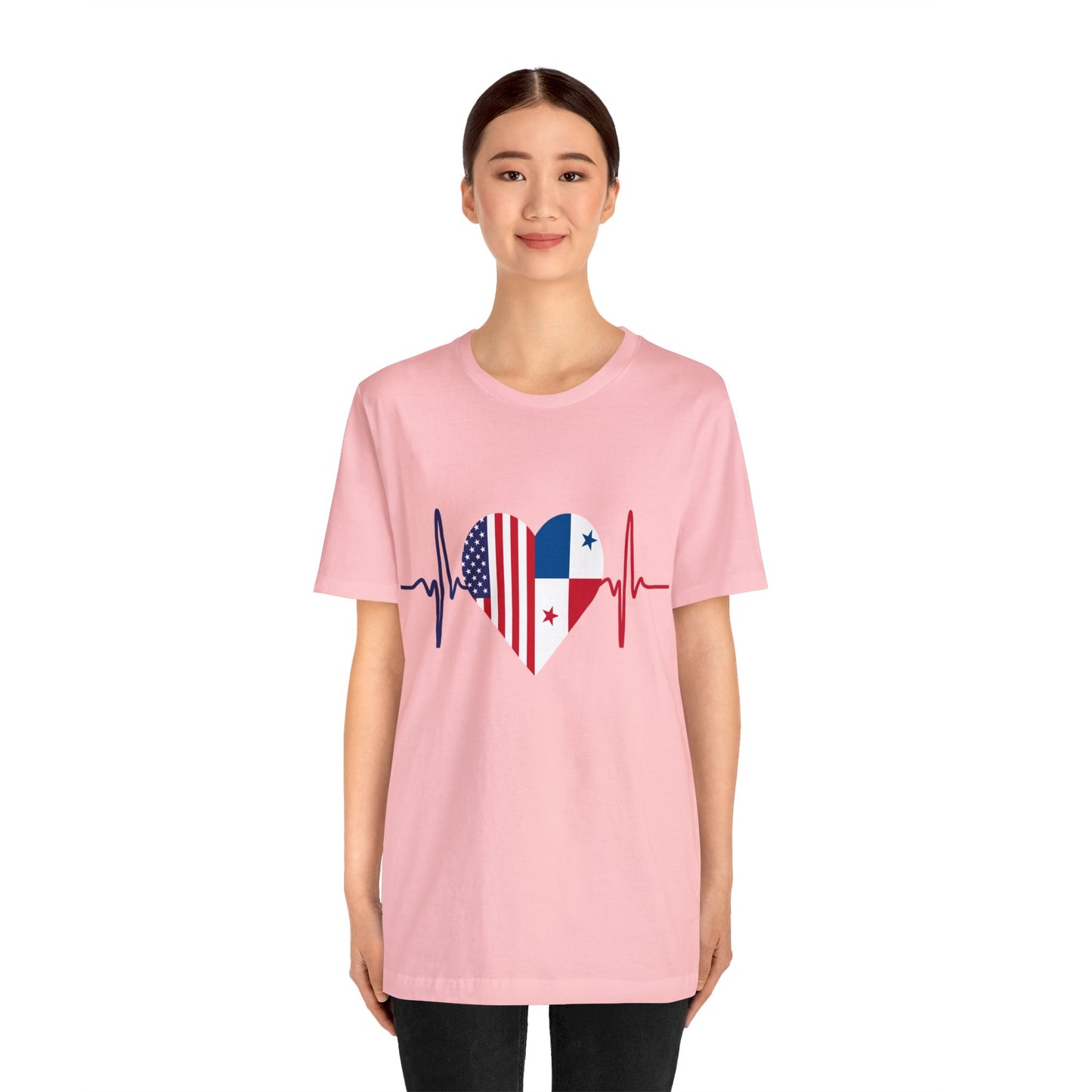 United State & Panama Unisex Short Sleeve Tee, Camisa Unisexo manga corta Estados Unidos y Panamá